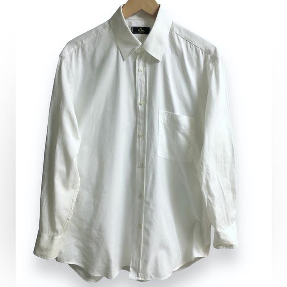 FENDI White Cotton Button Down Dress Shirt